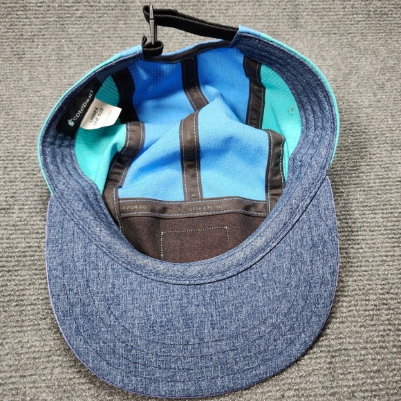 Cotopaxi 5 Panel Hat Colorblock Blue Red Teal Adjustable Camper Cap Unisex - Picture 5 of 7